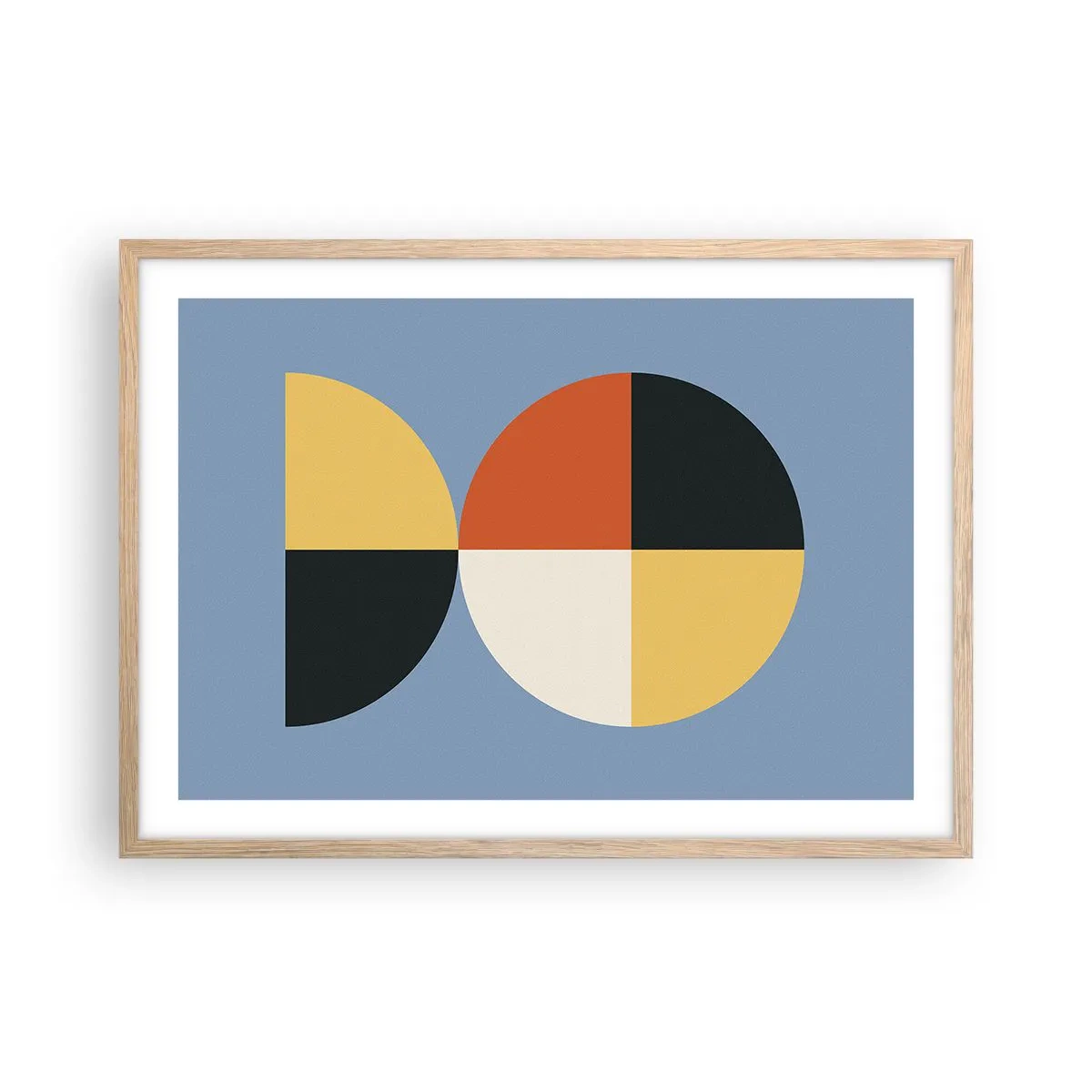 Plakat w ramie jasny dąb - Patrz i licz - 70x50 cm