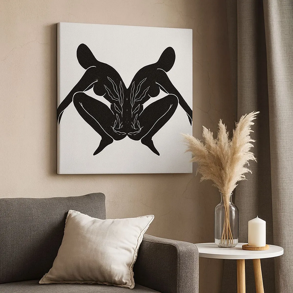 Obraz na płótnie - Wspólna dusza - 30x30 cm