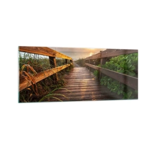 Obraz na szkle - I wprost nad brzeg - 100x40 cm