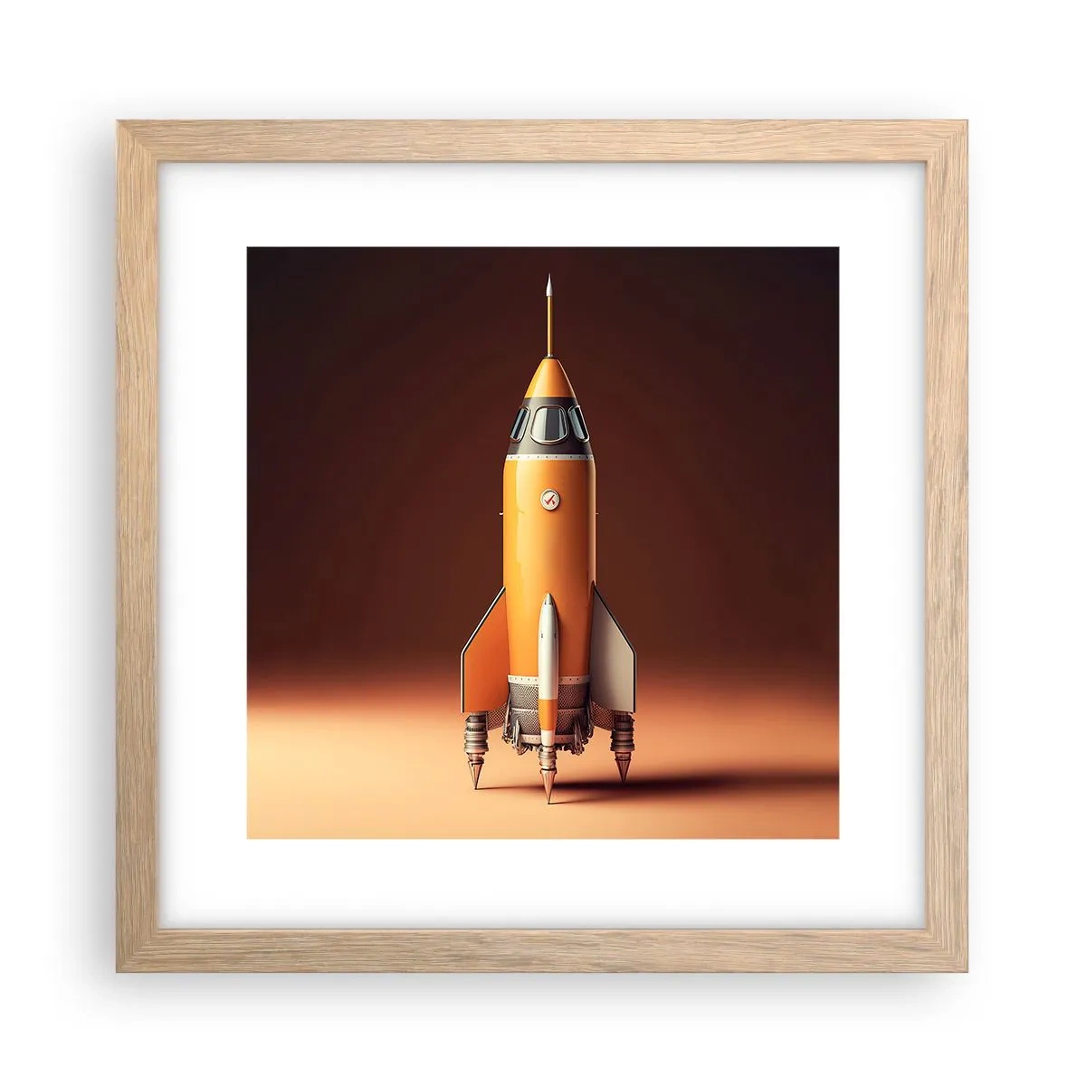 Plakat w ramie jasny dąb - Zaczyna się od marzenia - 30x30 cm