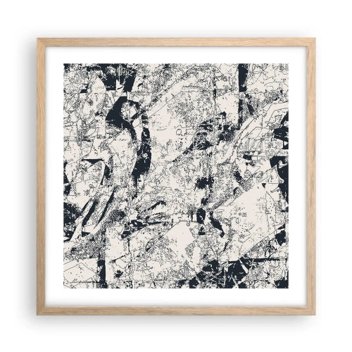 Plakat w ramie jasny dąb - Przenikanie przeciwieństw - 50x50 cm