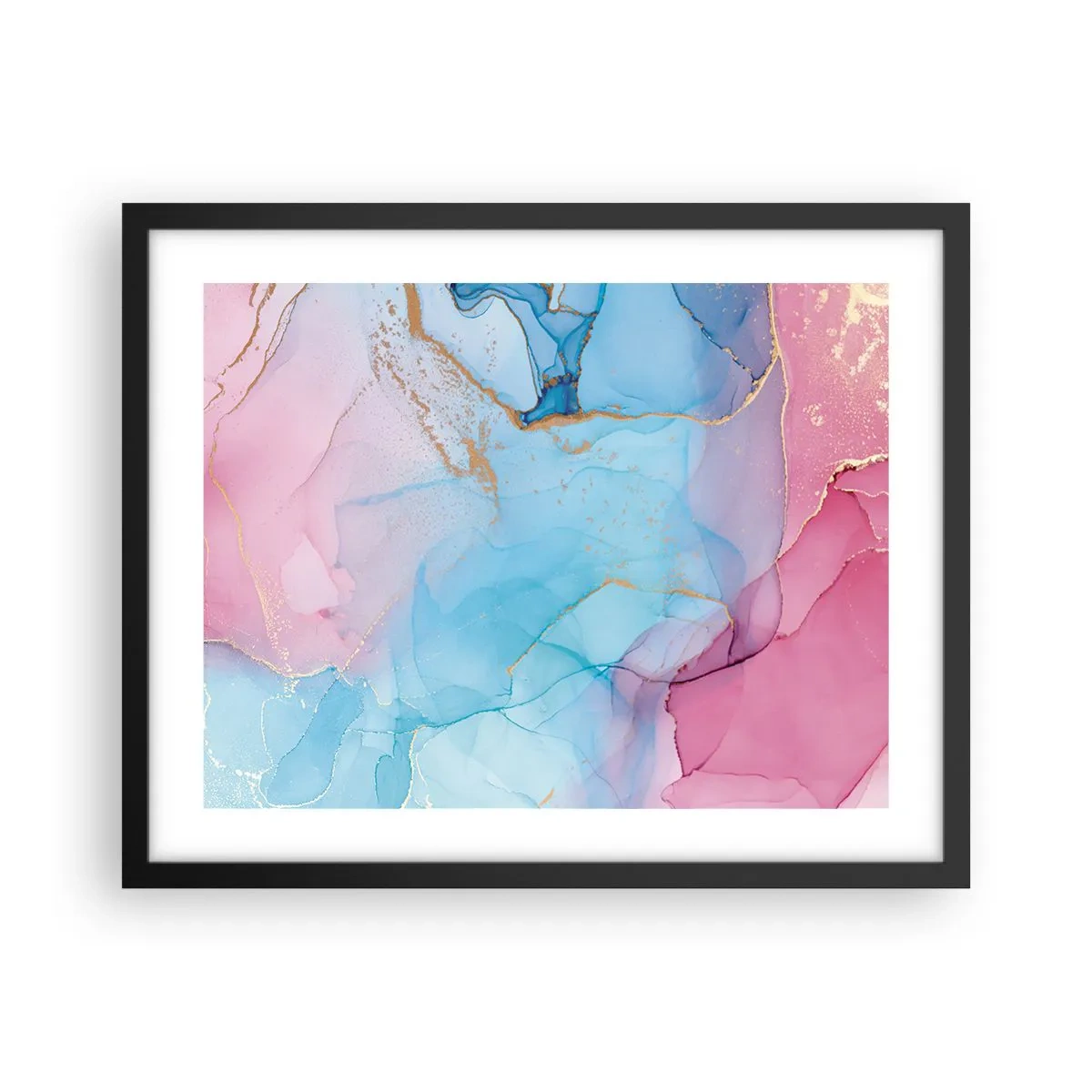 Plakat w czarnej ramie - Spotkanie i przenikanie - 50x40 cm