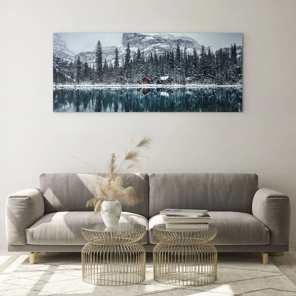 Obraz na szkle - Kanadyjskie zacisze - 100x40 cm