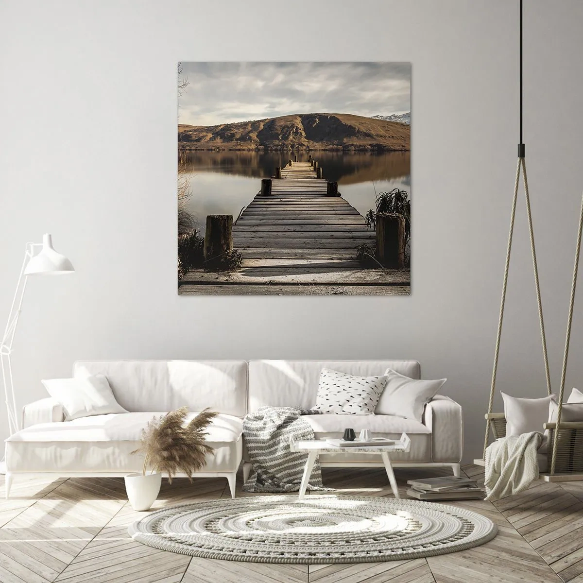 Obraz na płótnie - Pejzaż w ciszy - 70x70 cm