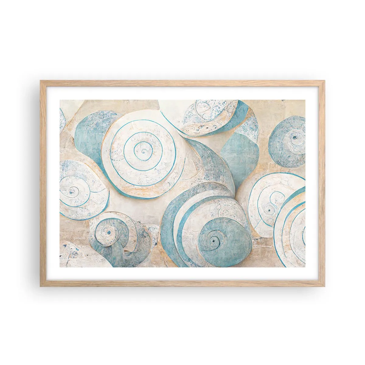Plakat w ramie jasny dąb - Co kryje muszla? - 70x50 cm
