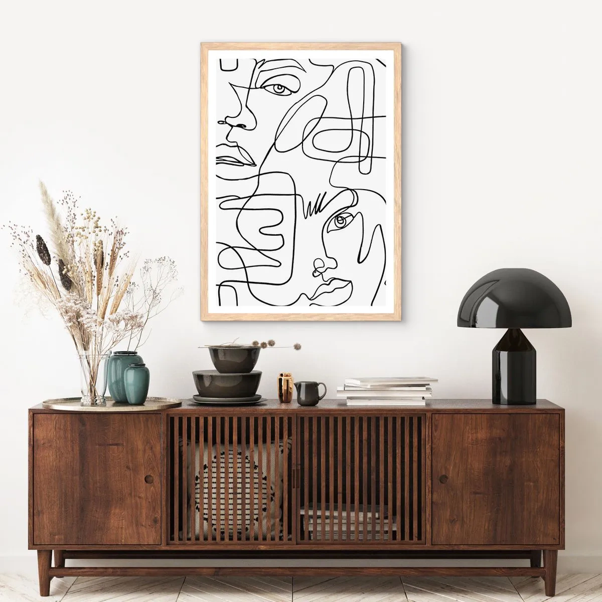 Plakat w ramie jasny dąb - W splątanych emocjach - 40x50 cm