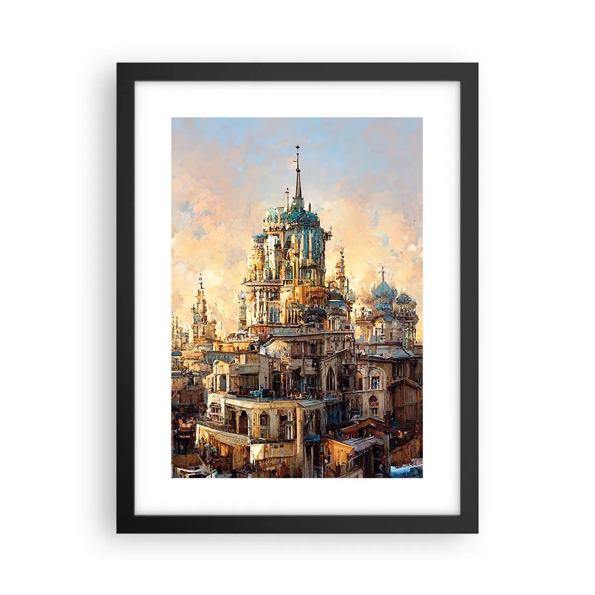Plakat w czarnej ramie - Miasto miast - 30x40 cm