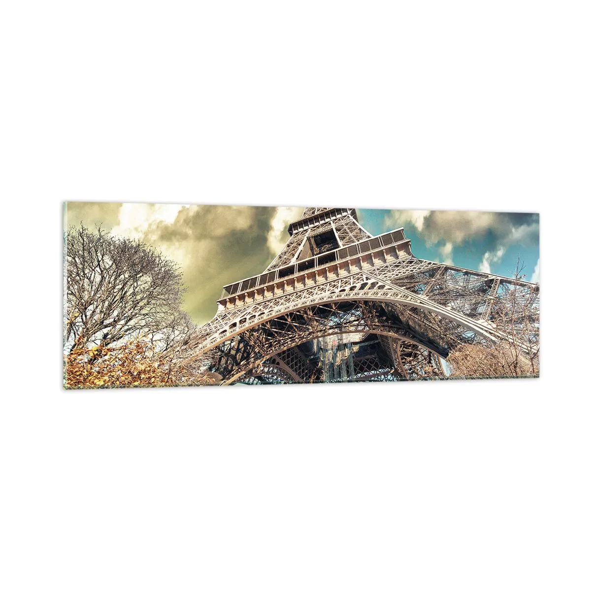 Obraz na szkle - A jesienią w Paryżu... - 90x30 cm