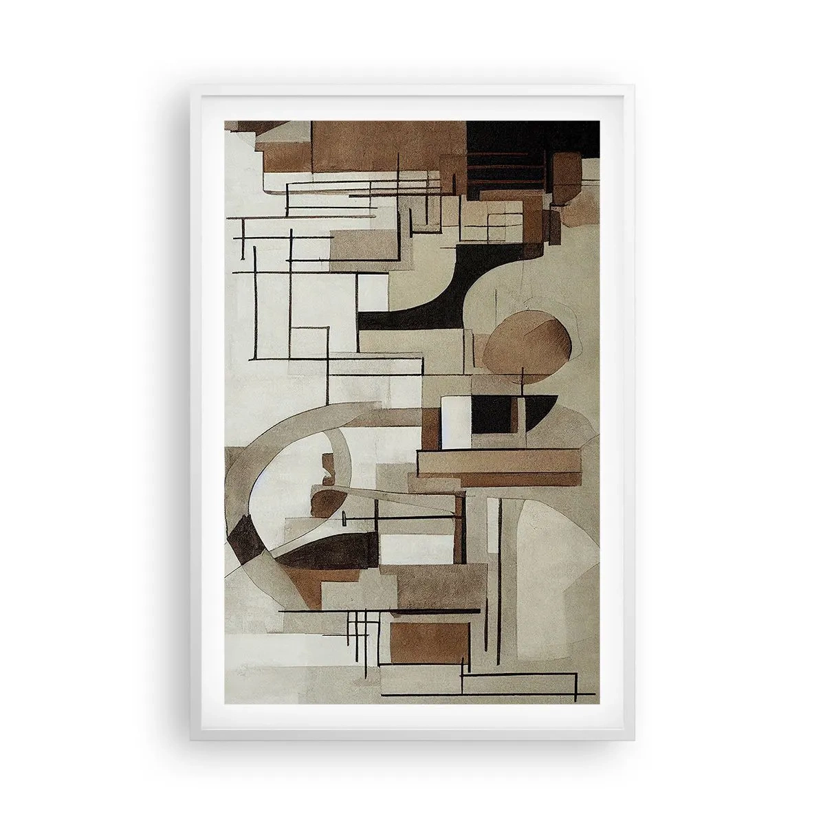 Plakat w białej ramie - Pejzaż miejski 2.0 - 61x91 cm