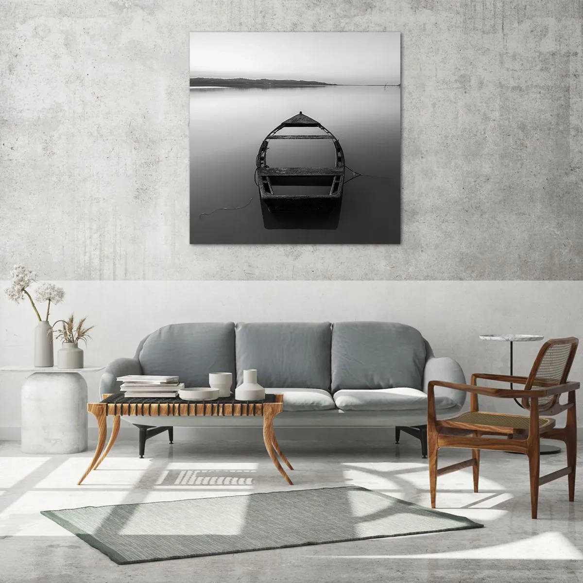 Obraz na szkle - Tęsknota i melancholia - 60x60 cm