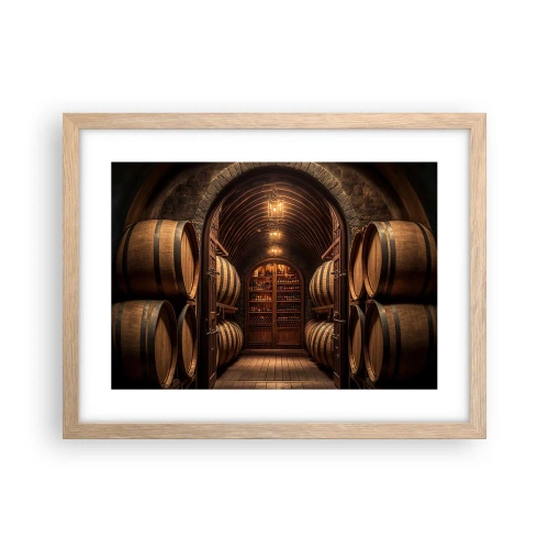 Plakat w ramie jasny dąb - Klimatyczna piwnica - 40x30 cm