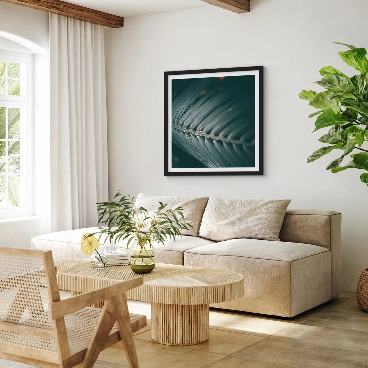 Plakat w czarnej ramie - Precyzja natury - 50x50 cm
