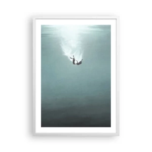 Plakat w białej ramie - W objęciach oceanu - 50x70 cm