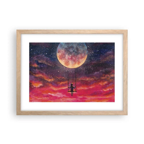 Plakat w ramie jasny dąb - Bujać w obłokach - 40x30 cm