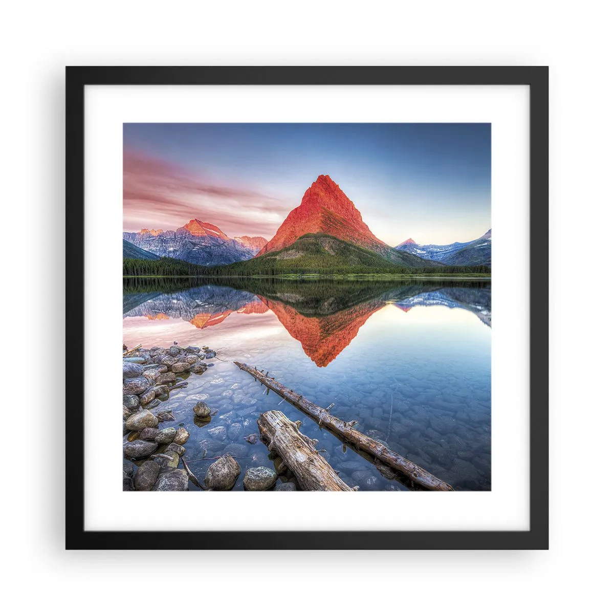 Plakat w czarnej ramie - Żar i chłód - 40x40 cm