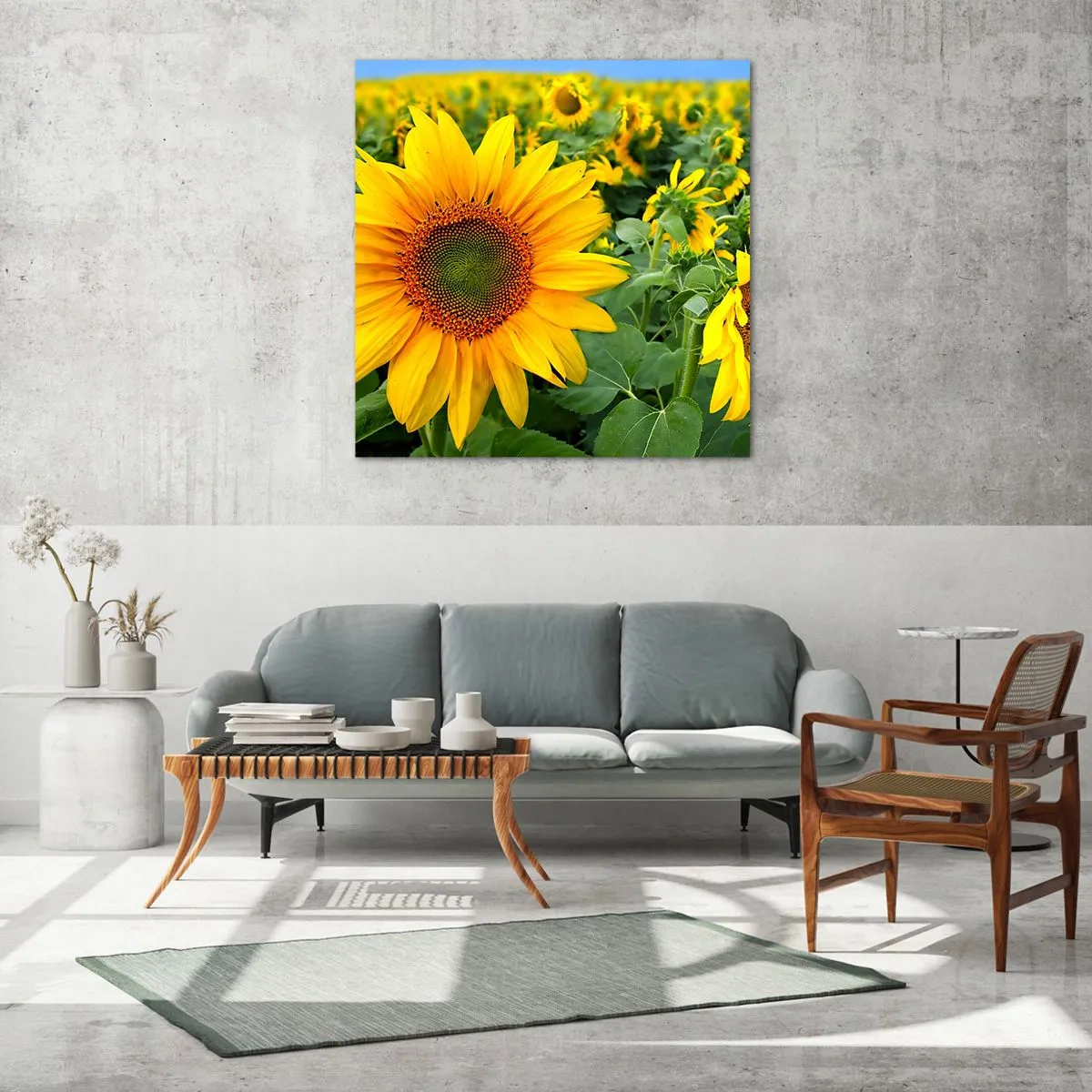 Obraz na szkle - Rozgorzały setki słońc - 50x50 cm