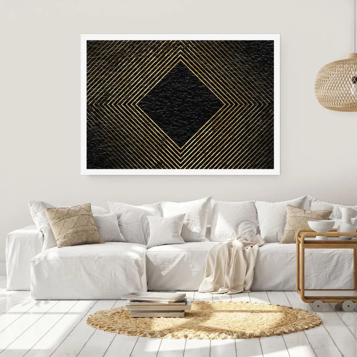 Plakat - Geometria w stylu glamour - 70x50 cm