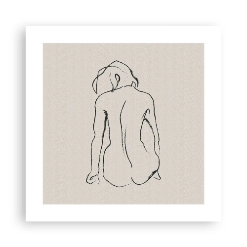 Plakat - Akt dziewczęcy - 40x40 cm