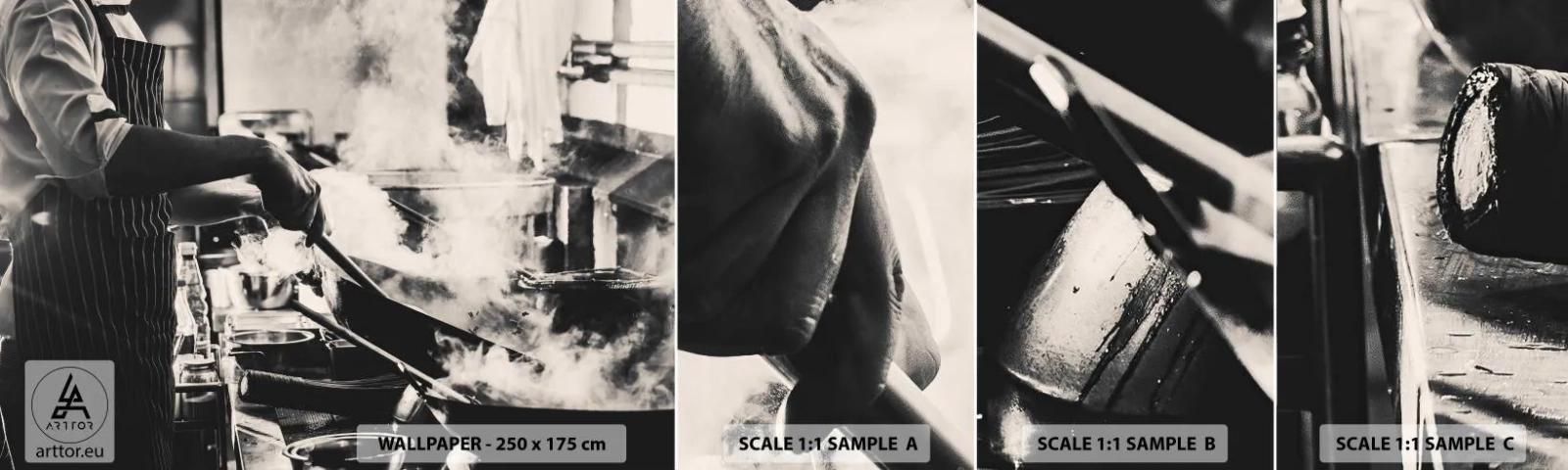 Fototapeta Próbka Samoprzylepna Deluxe Sticker - Alchemia smaków - Kuchnia, Gastronomia, Restauracja - 100x30 cm