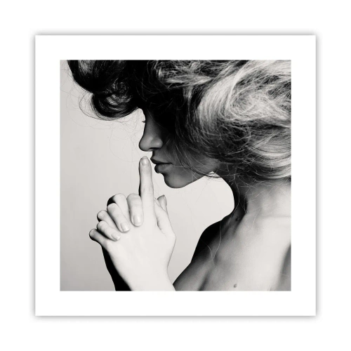 Plakat - Zasłuchana w sobie - 40x40 cm