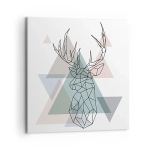 Obraz na płótnie - W geometrycznym lesie - 50x50 cm