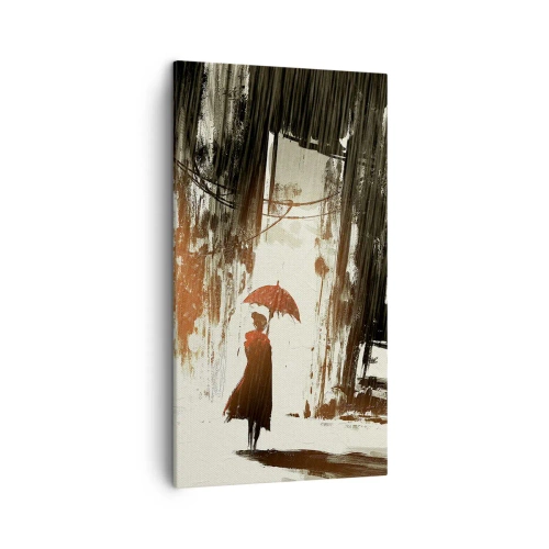 Obraz na płótnie - Poezja czerwonego parasola - 45x80 cm