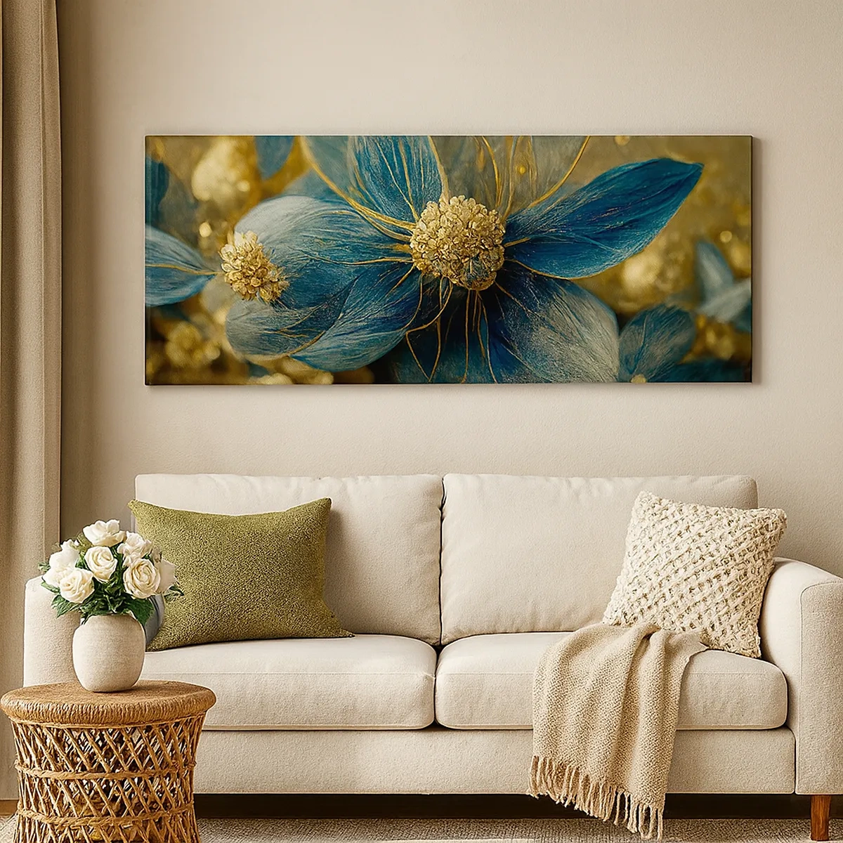 Obraz na płótnie - Zakwitnąć złotem - 30x30 cm