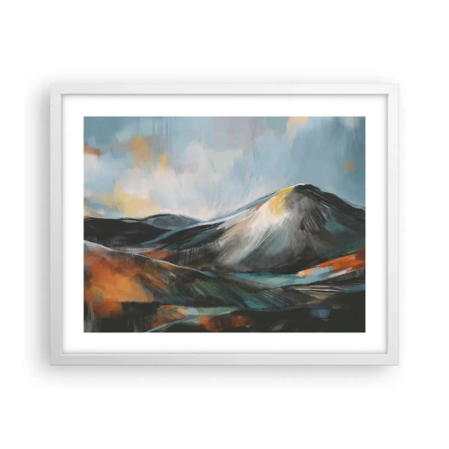 Plakat w białej ramie - Surowe i piękne - 50x40 cm