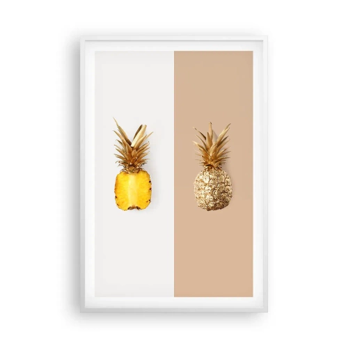 Plakat w białej ramie - Ananas dla nas - 61x91 cm