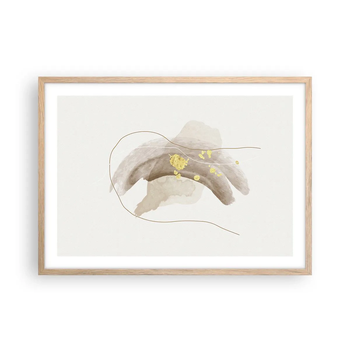 Plakat w ramie jasny dąb - Napotkane w przestrzeni - 70x50 cm
