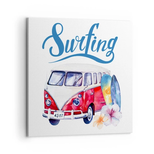 Obraz na płótnie - Ogórek - klasyk dla surfera - 60x60 cm