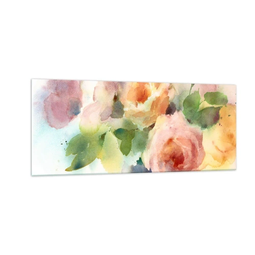 Obraz na szkle - Delikatne jak akwarela - 100x40 cm