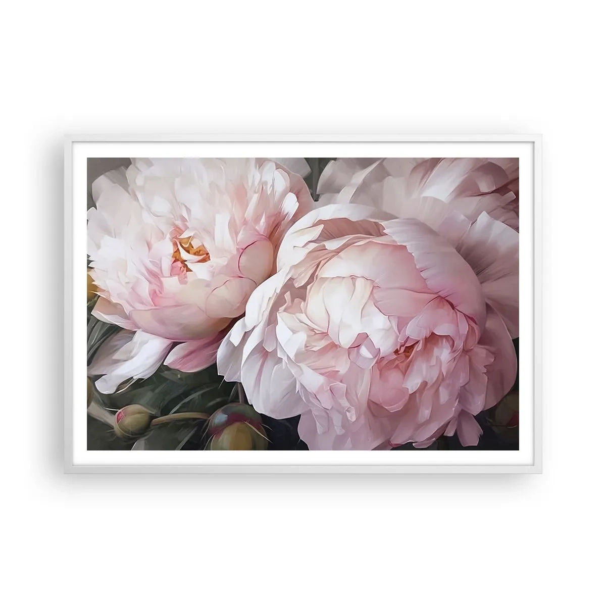 Plakat w białej ramie - Zatrzymane w rozkwicie - 100x70 cm