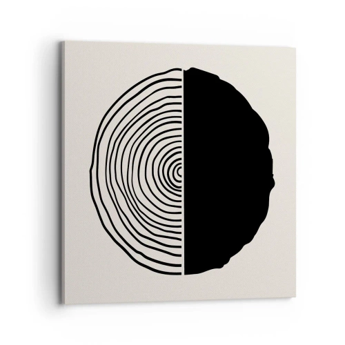 Obraz na płótnie - Pół na pół - 70x70 cm