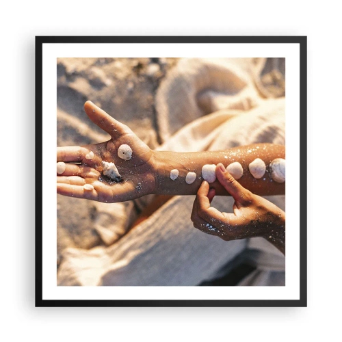 Plakat w czarnej ramie - Piękno w zasięgu ręki - 60x60 cm