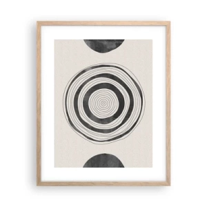 Plakat w ramie jasny dąb - Ważne to co pomiędzy - 40x50 cm