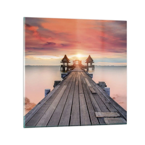 Obraz na szkle - Zachód na wschodzie - 30x30 cm