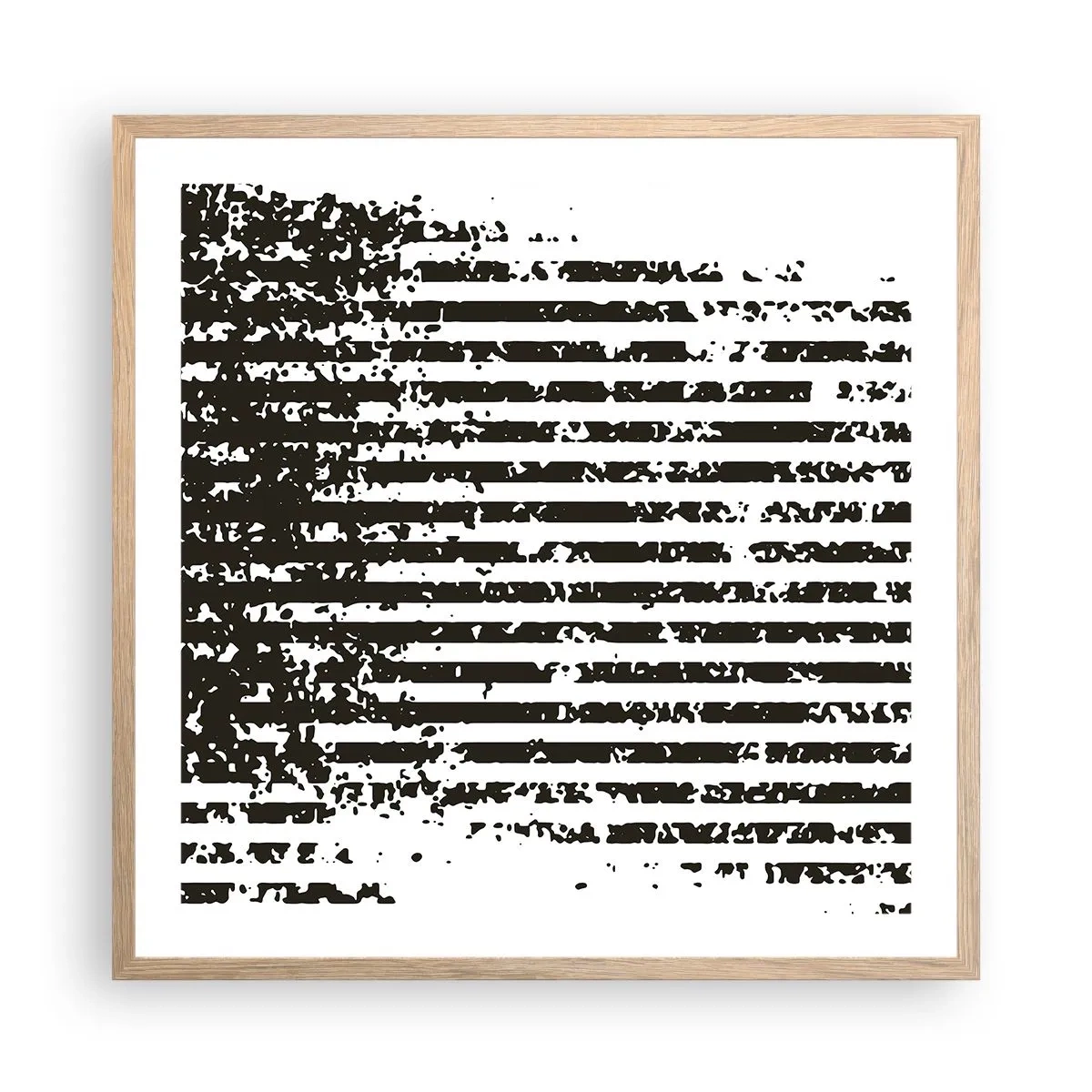 Plakat w ramie jasny dąb - Rytm i szum - 60x60 cm