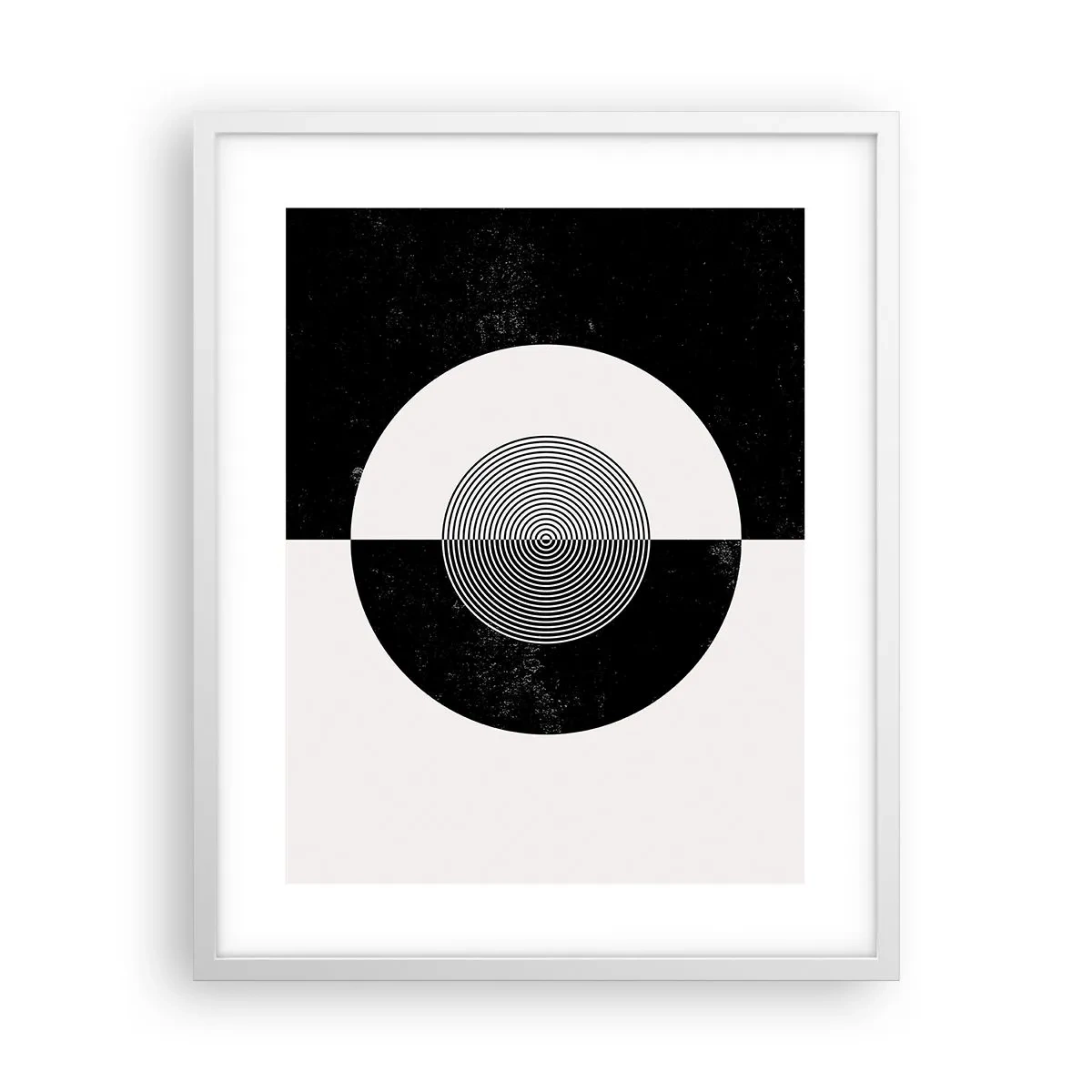 Plakat w białej ramie - Harmonia w czerni i bieli - 40x50 cm