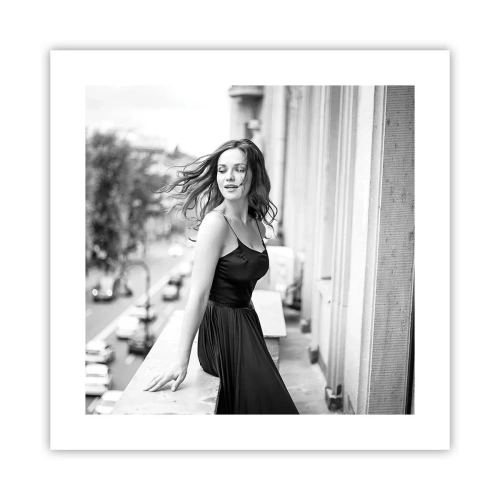 Plakat - Z pewnością paryżanka - 40x40 cm