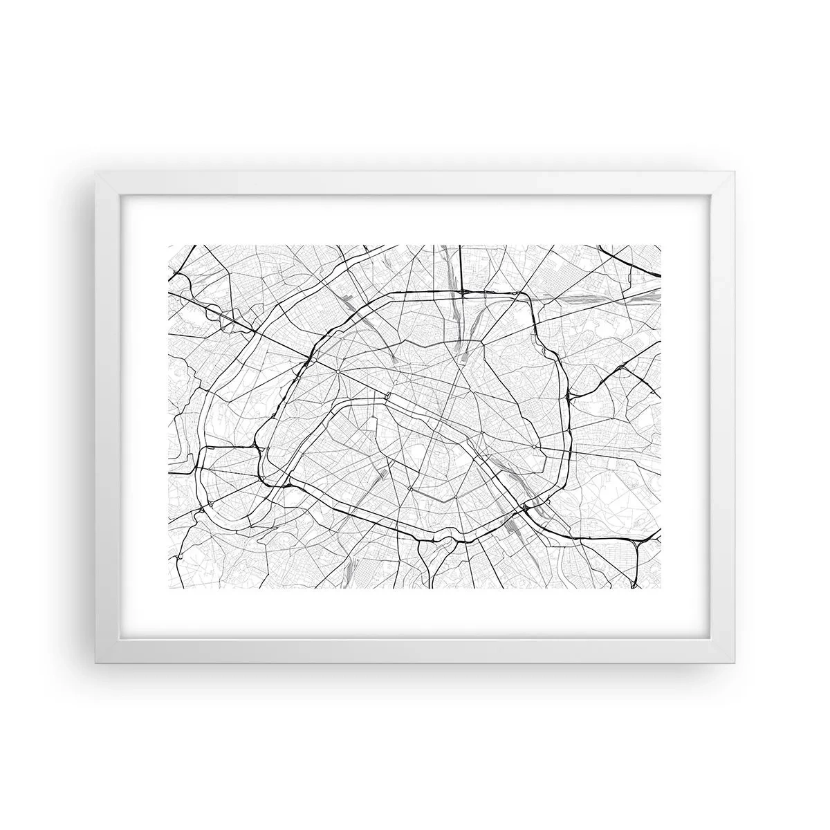 Plakat w białej ramie - Kwiat Paryża - 40x30 cm