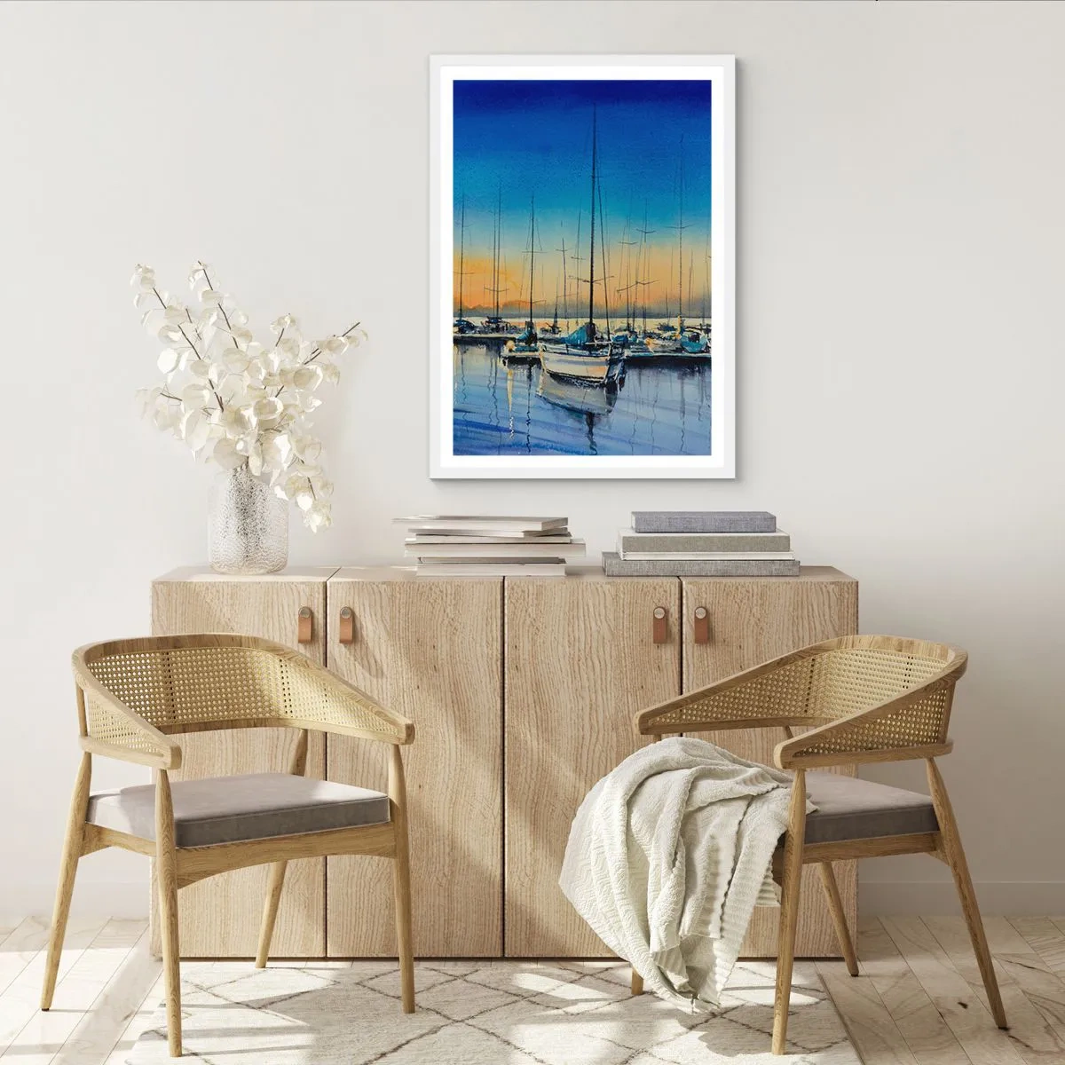 Plakat w białej ramie - Koniec dobrego dnia - 50x70 cm
