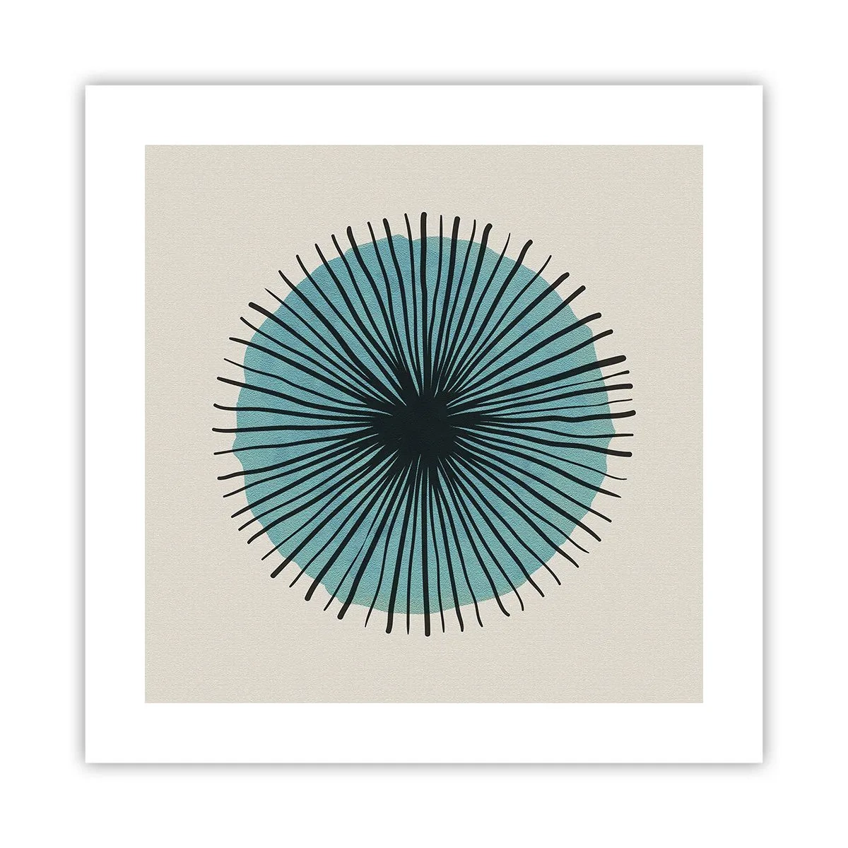 Plakat - Promieniście na błękicie - 40x40 cm