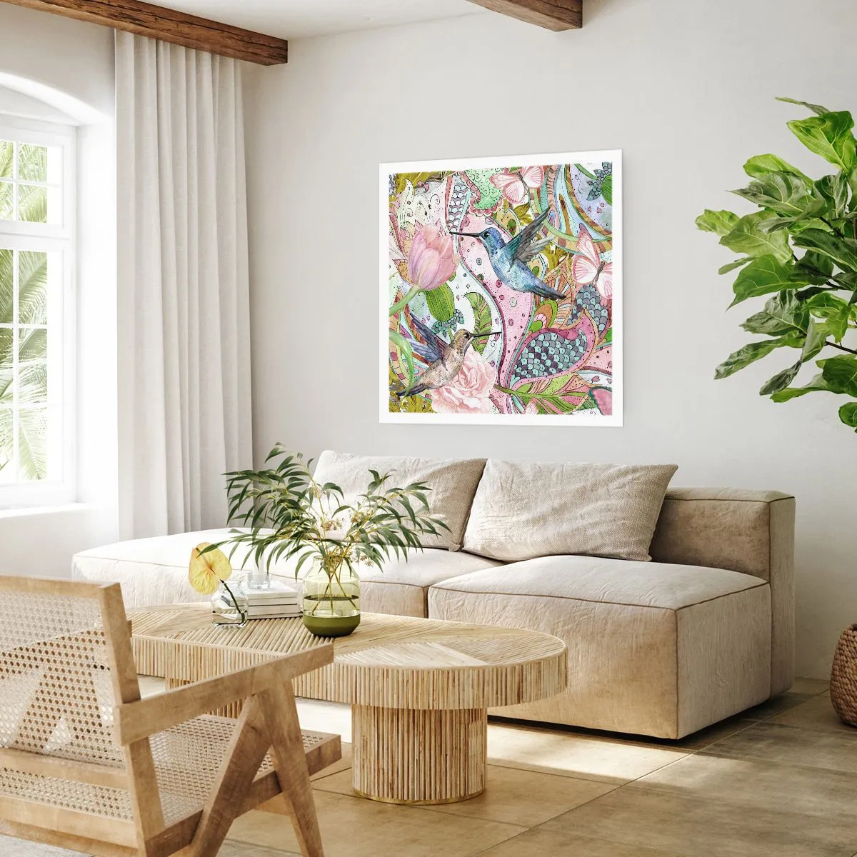 Plakat - Wplątane w pnączach - 50x50 cm