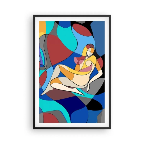 Plakat w czarnej ramie - Kubistyczny akt - 61x91 cm