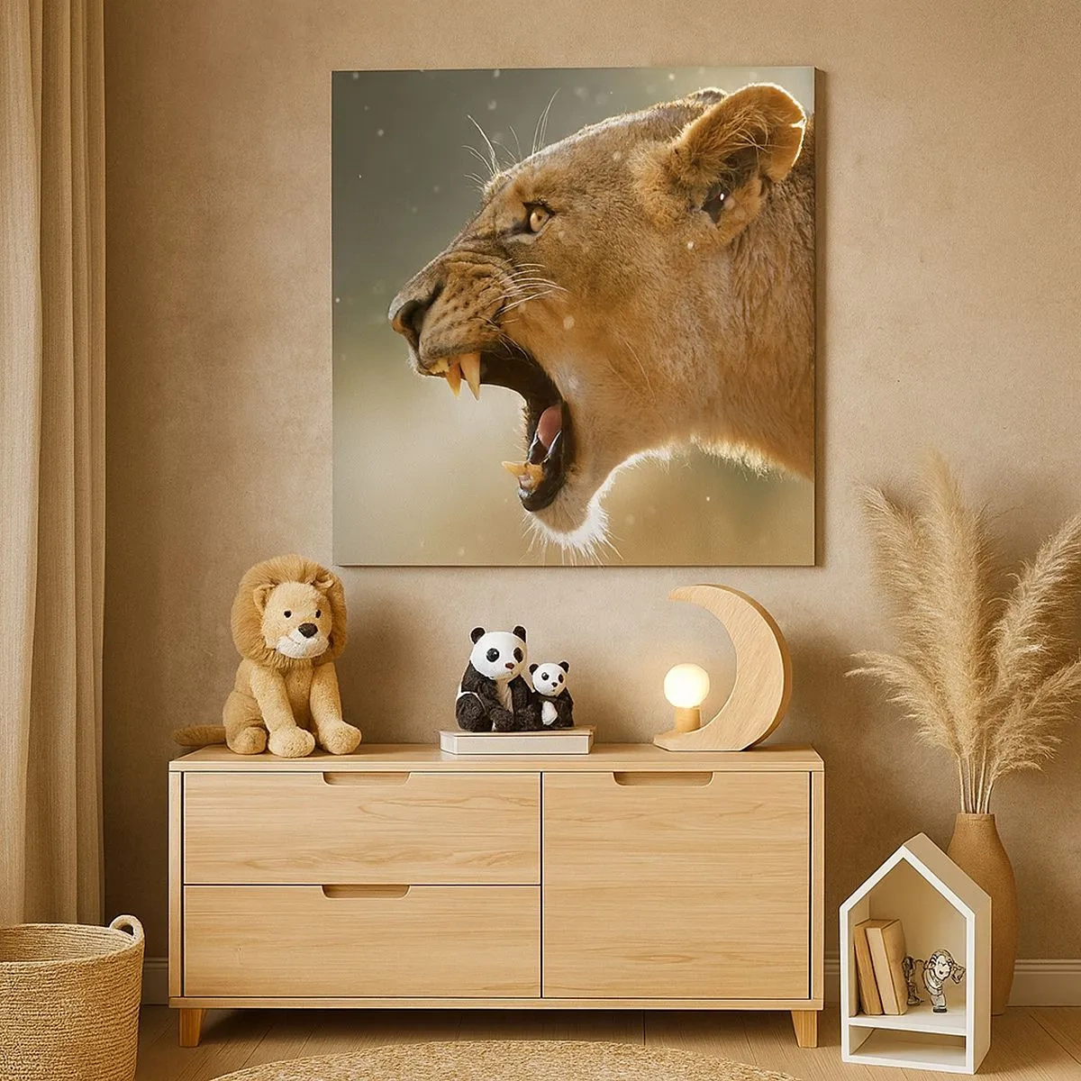 Obraz na płótnie - Spróbuj nie posłuchać - 30x30 cm