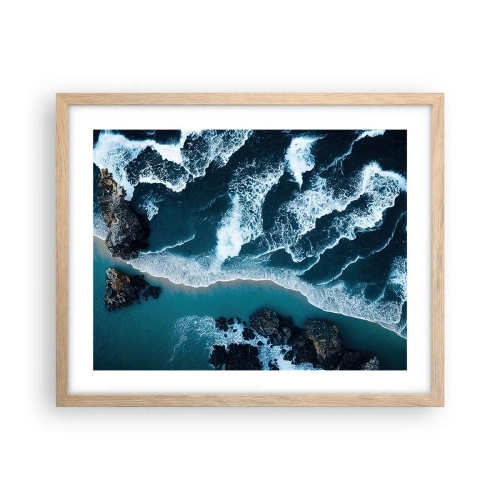 Plakat w ramie jasny dąb - Otulone falami - 50x40 cm