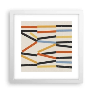 Plakat w białej ramie - Kompozycja na poziomie - 30x30 cm