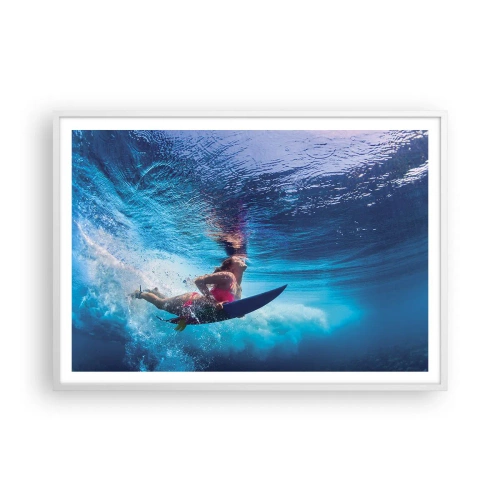 Plakat w białej ramie - Głębia radości - 100x70 cm