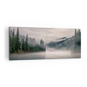 Obraz na płótnie - W zadumie, we mgle - 100x40 cm